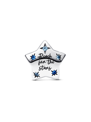 Bold Sparkling Star Charm - Sterling silver