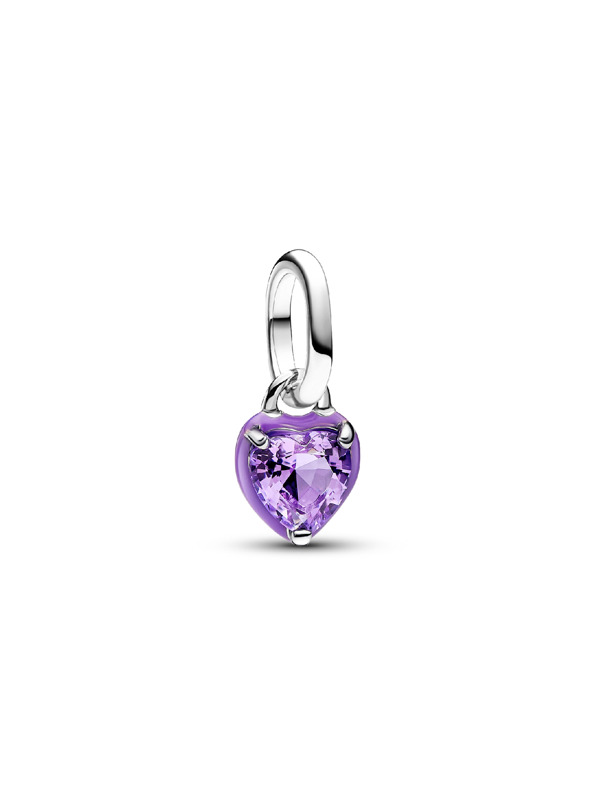 Pandora ME Purple Chakra Heart Mini Dangle Charm - Sterling silver