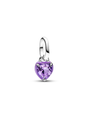 Pandora ME Purple Chakra Heart Mini Dangle Charm - Sterling silver
