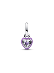 Pandora ME Purple Chakra Heart Mini Dangle Charm - Sterling silver