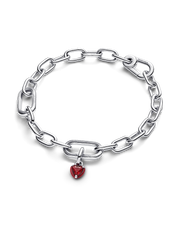 Red Chakra Heart Mini Dangle Charm - Sterling silver