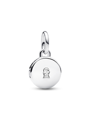 Openable & Engravable Love Locket Dangle Charm - Sterling silver