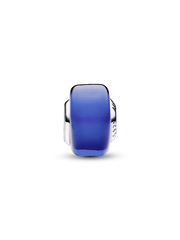 Blue Mini Murano Glass Charm - Sterling silver