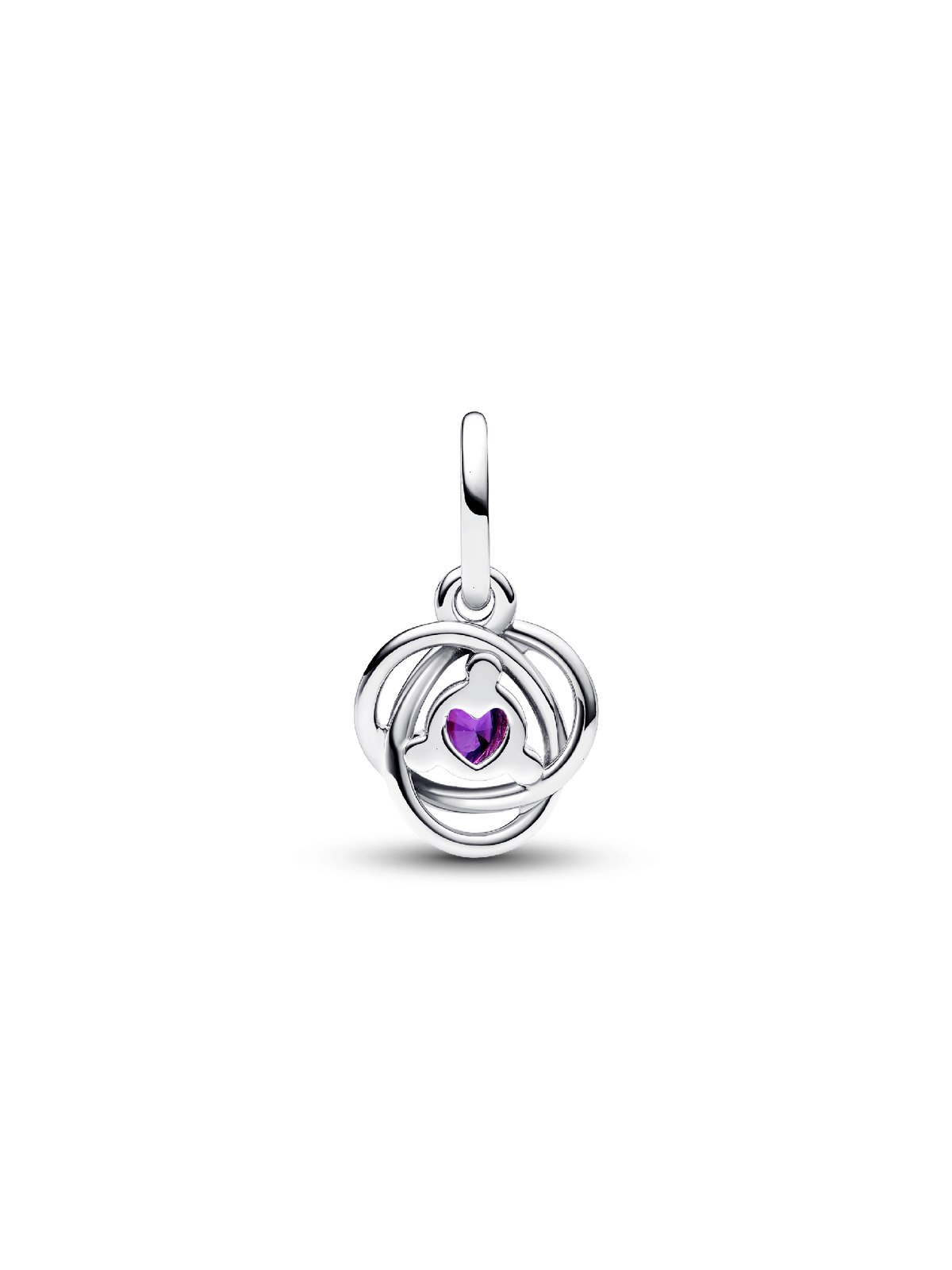 FINAL SALE - Purple Eternity Circle Dangle Charm - Sterling silver