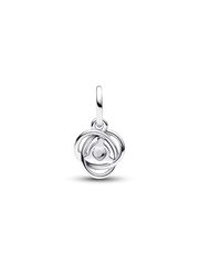 FINAL SALE - Clear Eternity Circle Dangle Charm - Sterling silver
