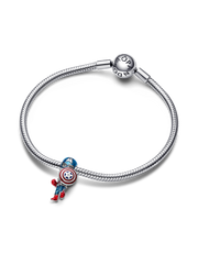 Marvel The Avengers Captain America Charm - Sterling silver