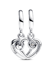 FINAL SALE - Forever & Always Splittable Dangle Charm - Sterling silver