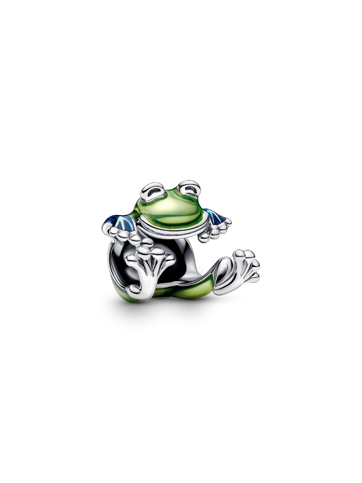 Climbing Frog Charm - Sterling silver