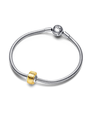 FINAL SALE - Golden Mini Murano Glass Charm - Sterling silver