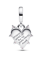 Friendship Opalescent Double Dangle Charm - Sterling silver