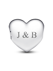 Be Love Engravable Large Heart Charm - Sterling silver