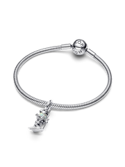 FINAL SALE - Skier Dangle Charm - Sterling silver