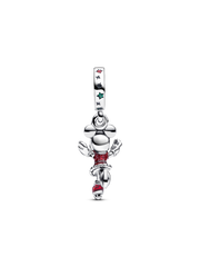 Minnie Mouse Ice Skating Dangle Charm - Sterling silver