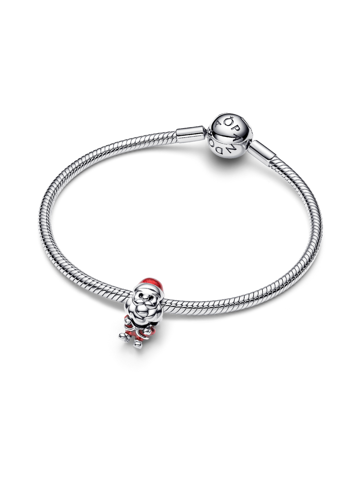 Playful Santa Charm - Sterling silver