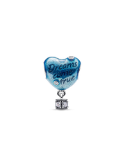 FINAL SALE - Hot Air Balloon Heart Charm - Sterling silver