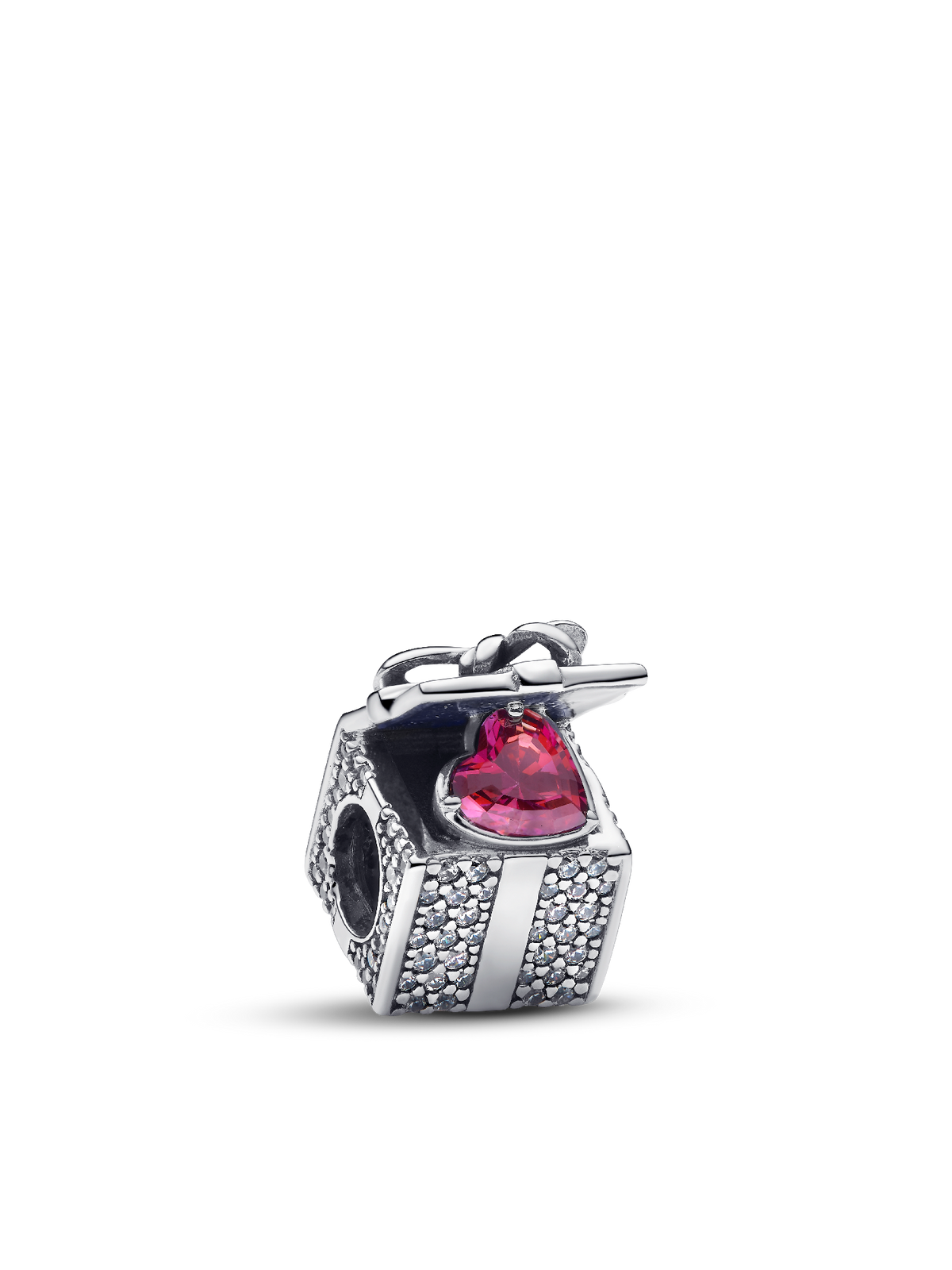 FINAL SALE - Sparkling Gift Box Charm - Sterling silver