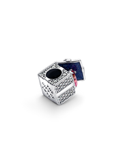 FINAL SALE - Sparkling Gift Box Charm - Sterling silver