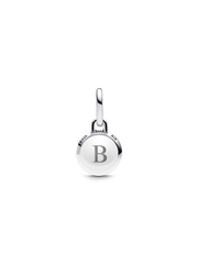 Engravable Evil Eye Murano Glass Mini Dangle Charm - Sterling silver