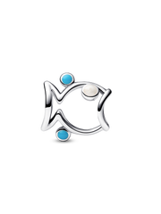 Openwork Fish Charm - Sterling silver