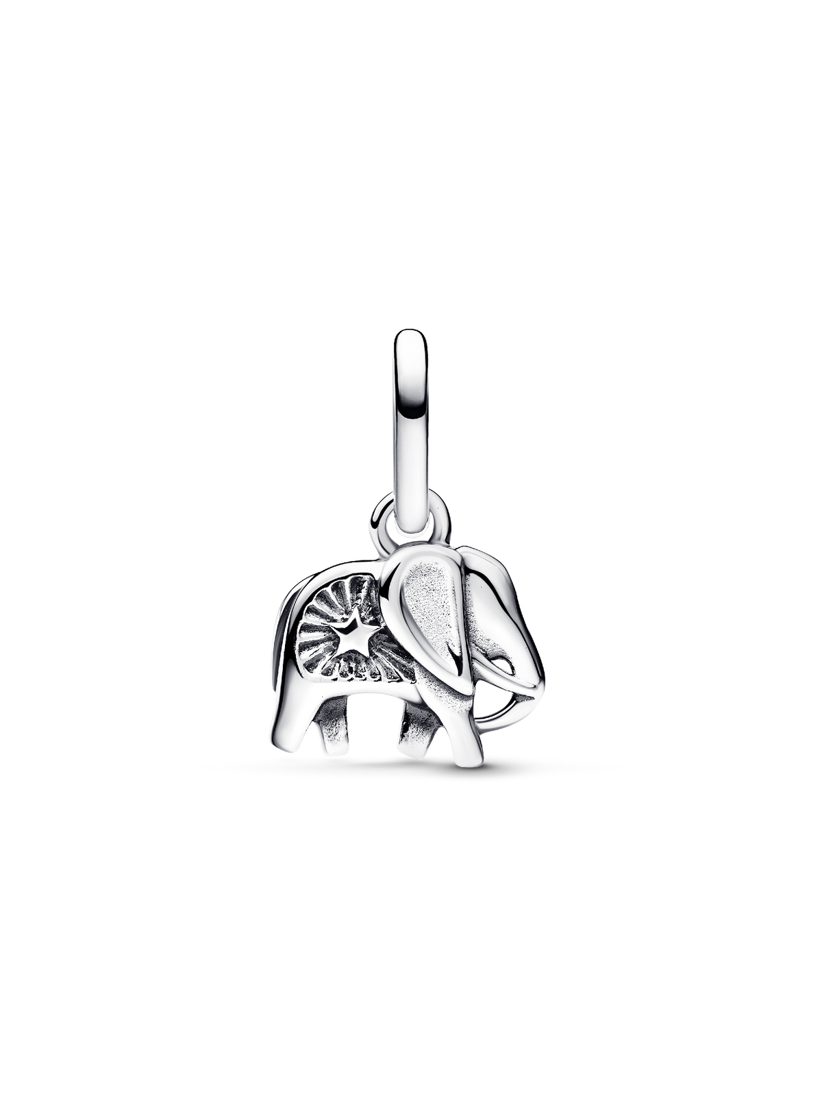 Turquoise-colored Elephant Mini Dangle Charm - Sterling silver