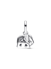 Turquoise-colored Elephant Mini Dangle Charm - Sterling silver