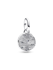 FINAL SALE - Engravable Mini Medallion Charm - Sterling silver