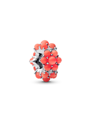 FINAL SALE - Coral-colored Ocean Charm - Sterling silver