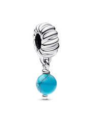 FINAL SALE - Turquoise-colored Dangle Charm - Sterling silver