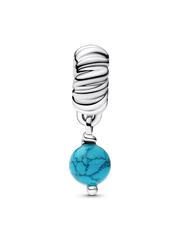 FINAL SALE - Turquoise-colored Dangle Charm - Sterling silver