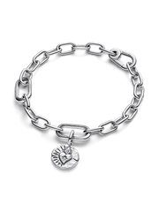 Heart Medallion Charm - Sterling silver