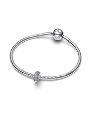 Pavé Clip Charm - Sterling silver