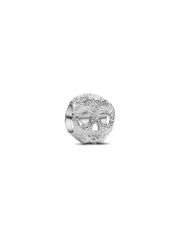 Textured Skull Mini Charm - Sterling silver