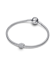 Textured Clover Mini Charm - Sterling silver