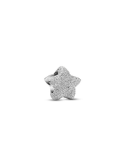 Textured Star Mini Charm - Sterling silver