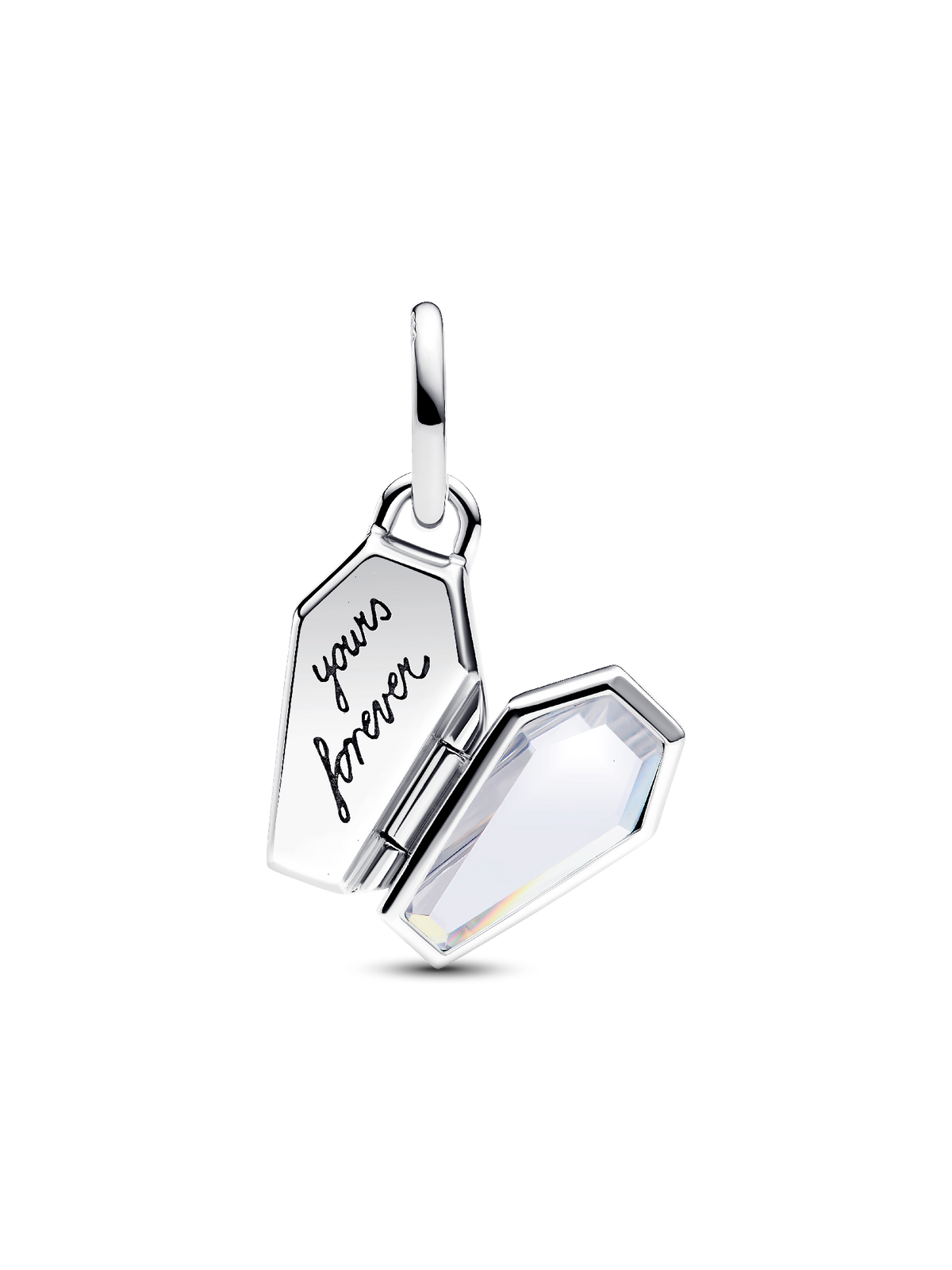 Openable Glow-in-the-dark Coffin Charm - Sterling silver