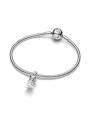 Hourglass Dangle Charm - Sterling silver