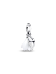 Snowdrop Flower Dangle Charm - Sterling silver