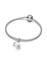 Snowdrop Flower Dangle Charm - Sterling silver