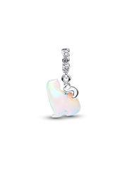 Polar Bear Mother & Cub Dangle Charm - Sterling silver