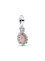 Opalescent Infinity Double Dangle Charm - Sterling silver