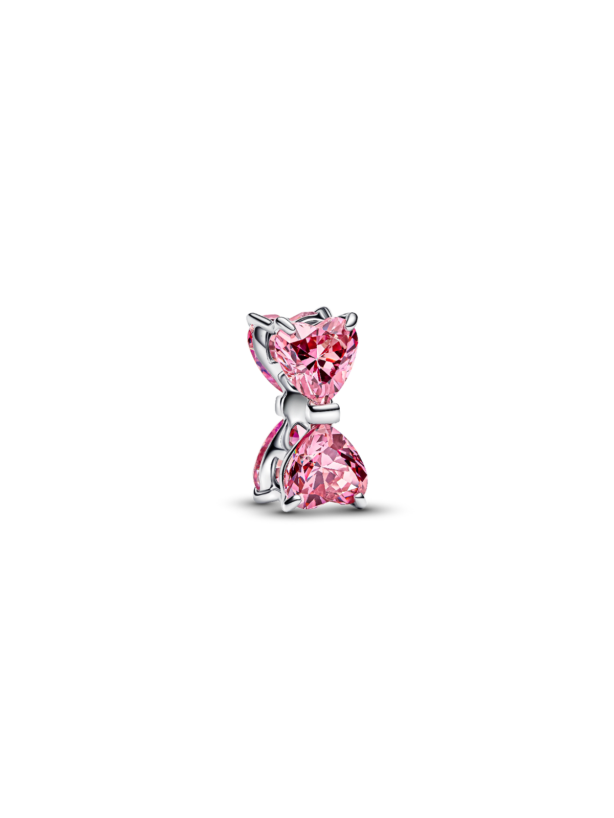 Pink Bow Charm - Sterling silver