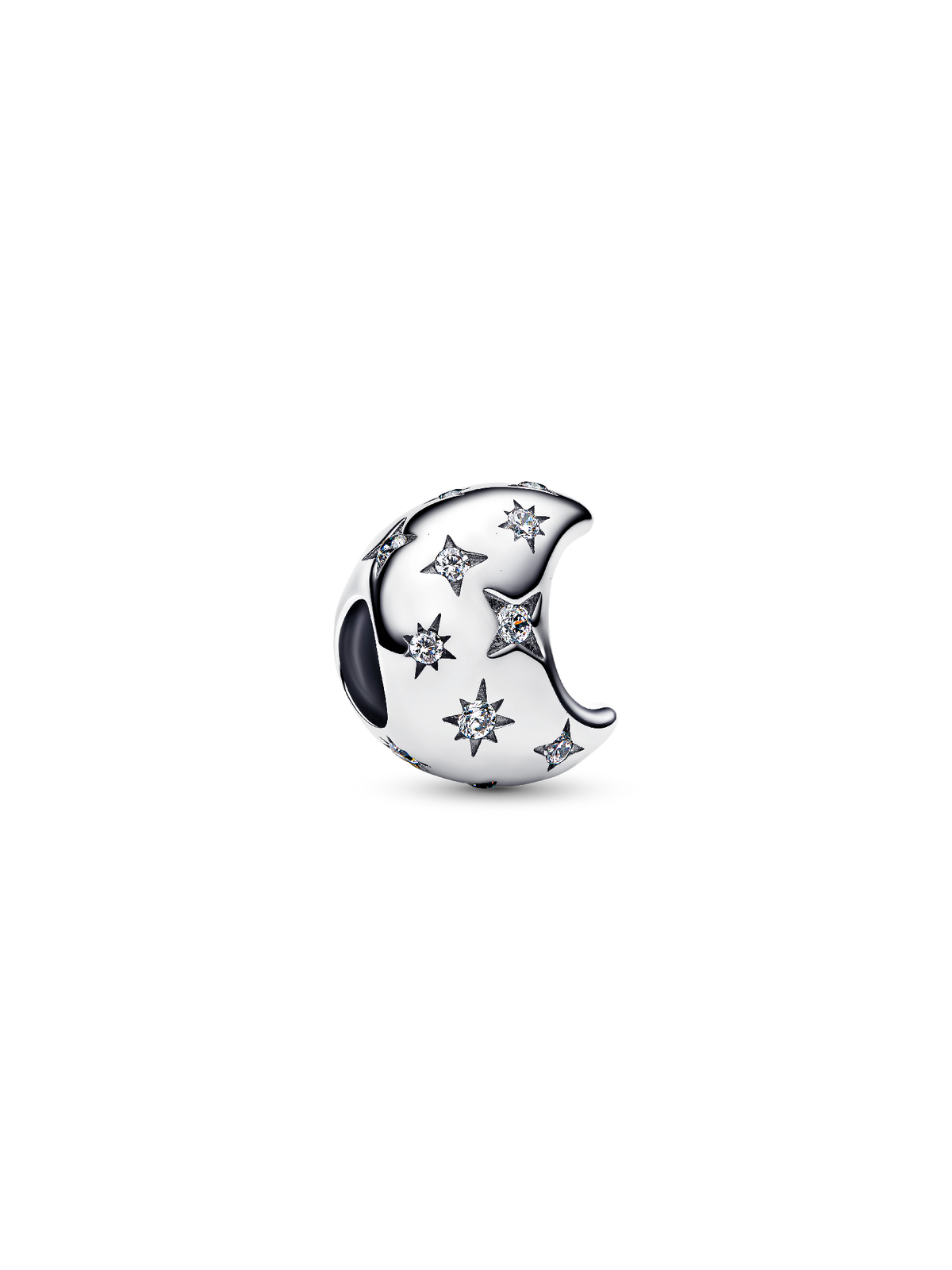 Crescent Moon Charm - Sterling silver