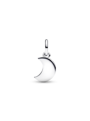 Crescent Moon Double Dangle Charm - Sterling silver