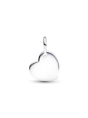 September Engravable Heart Blue Stone Dangle Charm - Sterling silver