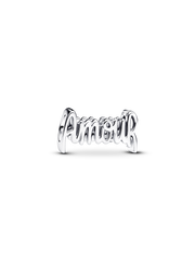 Amour Script Charm - Sterling silver