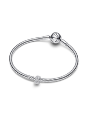 Textured Infinity Symbol Mini Charm - Sterling silver