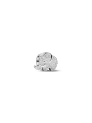 Textured Elephant Mini Charm - Sterling silver