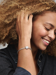 FINAL SALE - Granddaughter Heart Charm - Sterling silver