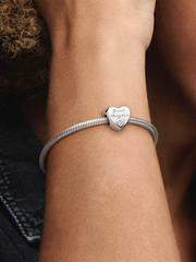 FINAL SALE - Granddaughter Heart Charm - Sterling silver