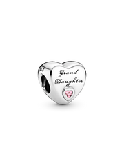 FINAL SALE - Granddaughter Heart Charm - Sterling silver